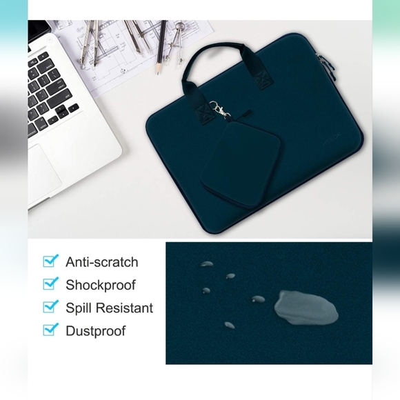 Hseok 13-14 Inch Laptop Case with Handle and Small Case - Picture 4 of 6